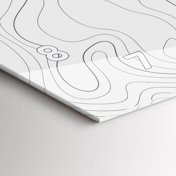 Horloge murale horizontale 'Taches d''abstraction'