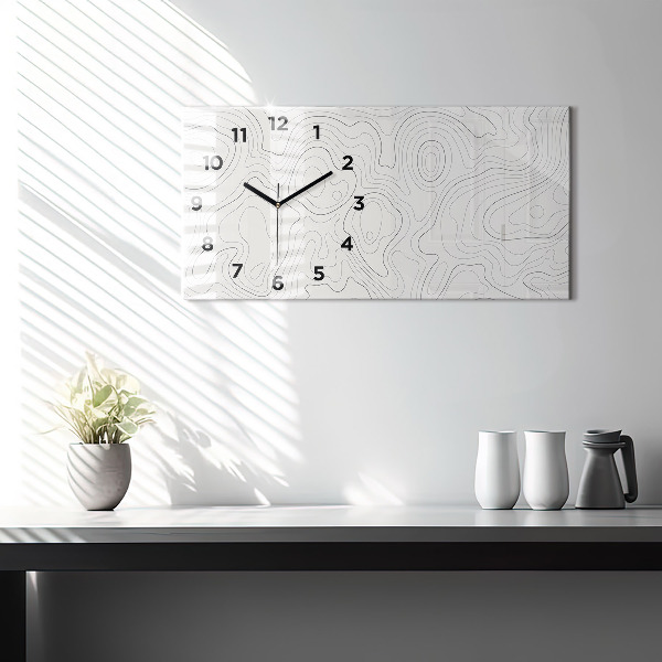 Horloge murale horizontale 'Taches d''abstraction'