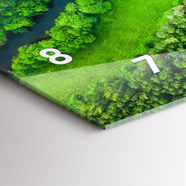 Horloge murale horizontale Rivière dans la forêt