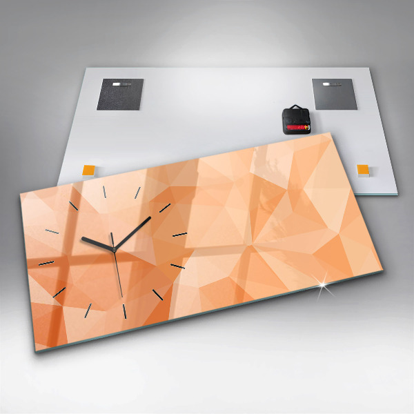 Horloge murale horizontale 'Triangles d''abstraction'