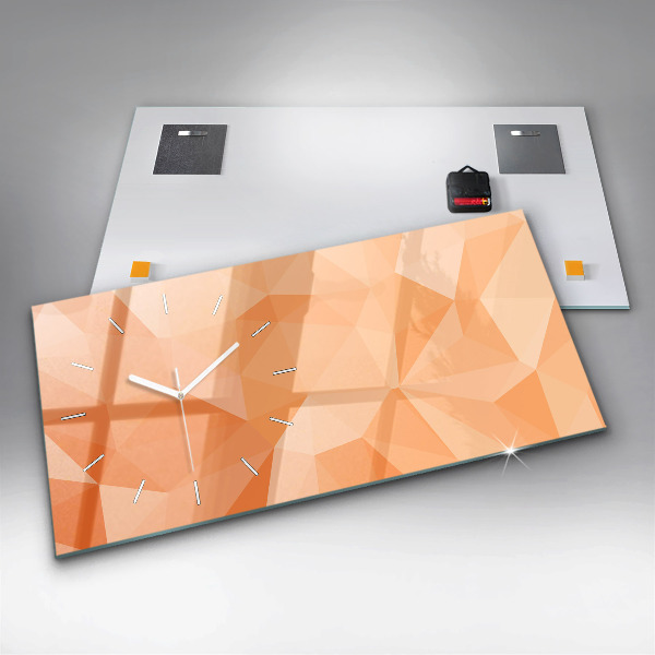 Horloge murale horizontale 'Triangles d''abstraction'