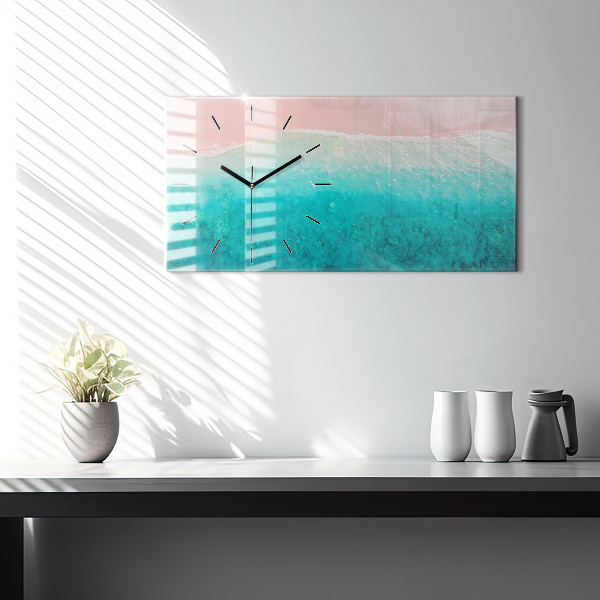 Horloge murale horizontale Plage de sable de mer