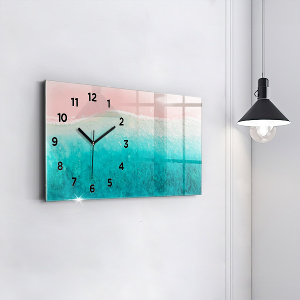 Horloge murale horizontale Plage de sable de mer