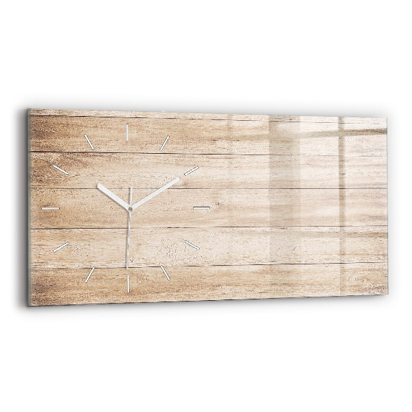 Horloge rectangulaire horizontale Texture bois
