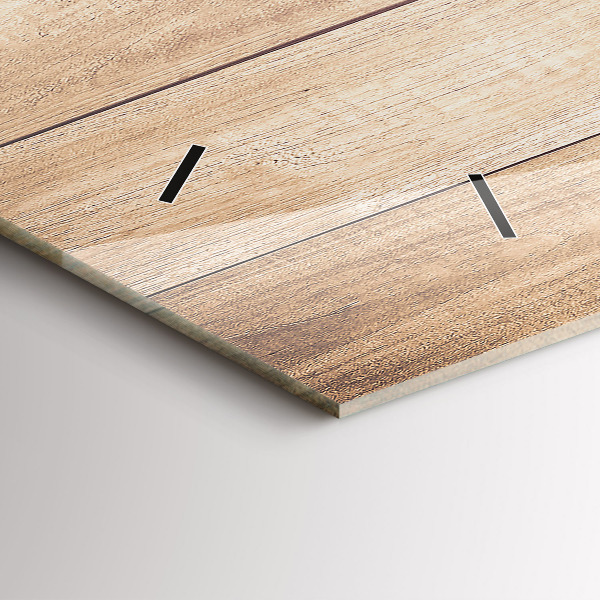 Horloge rectangulaire horizontale Texture bois