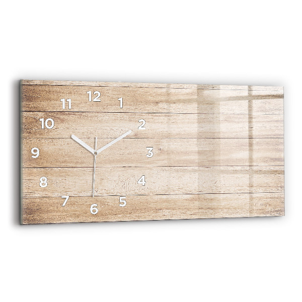 Horloge rectangulaire horizontale Texture bois