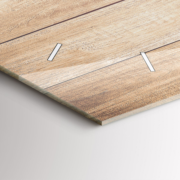 Horloge rectangulaire horizontale Texture bois