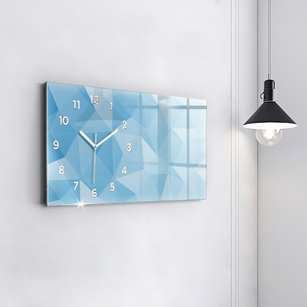 Horloge rectangulaire horizontale Triangles abstraits