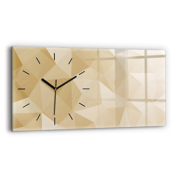 Horloge rectangulaire horizontale Triangles abstraits