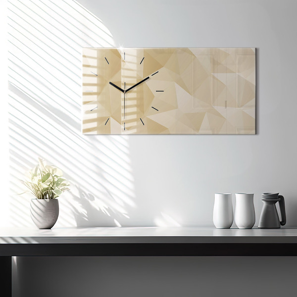 Horloge rectangulaire horizontale Triangles abstraits