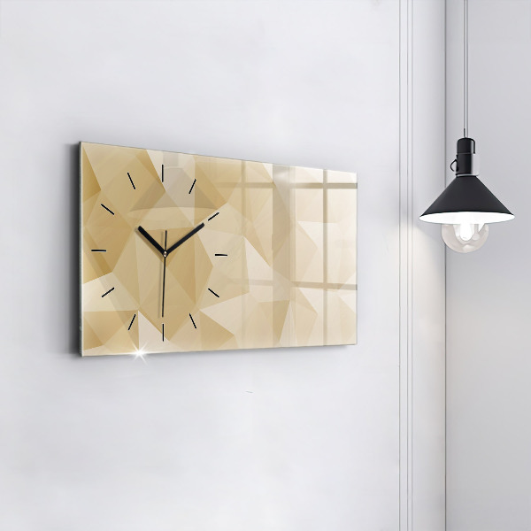 Horloge rectangulaire horizontale Triangles abstraits