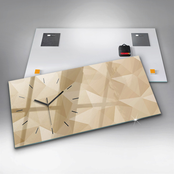 Horloge rectangulaire horizontale Triangles abstraits