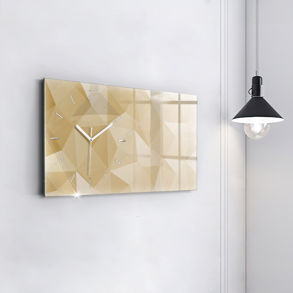 Horloge rectangulaire horizontale Triangles abstraits