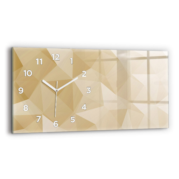 Horloge rectangulaire horizontale Triangles abstraits