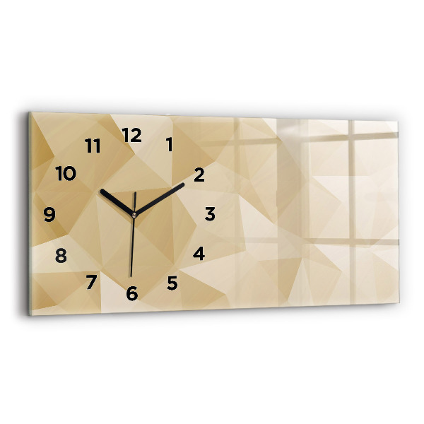 Horloge rectangulaire horizontale Triangles abstraits