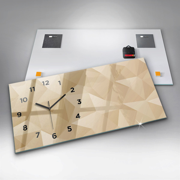 Horloge rectangulaire horizontale Triangles abstraits