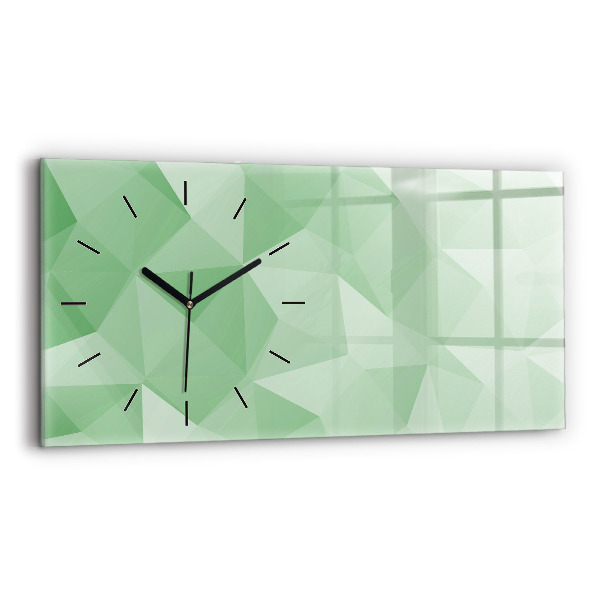 Horloge rectangulaire horizontale Triangles abstraits