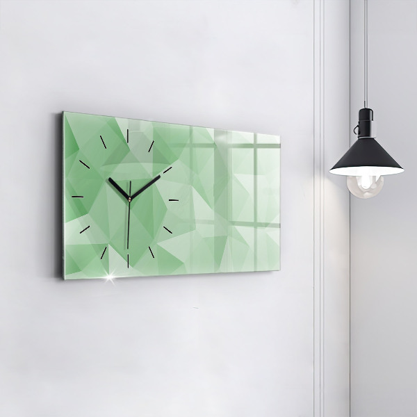 Horloge rectangulaire horizontale Triangles abstraits