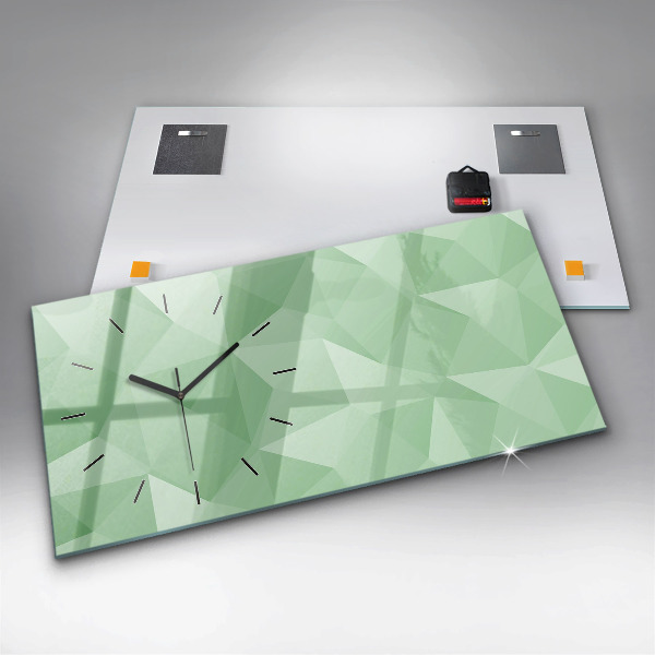 Horloge rectangulaire horizontale Triangles abstraits