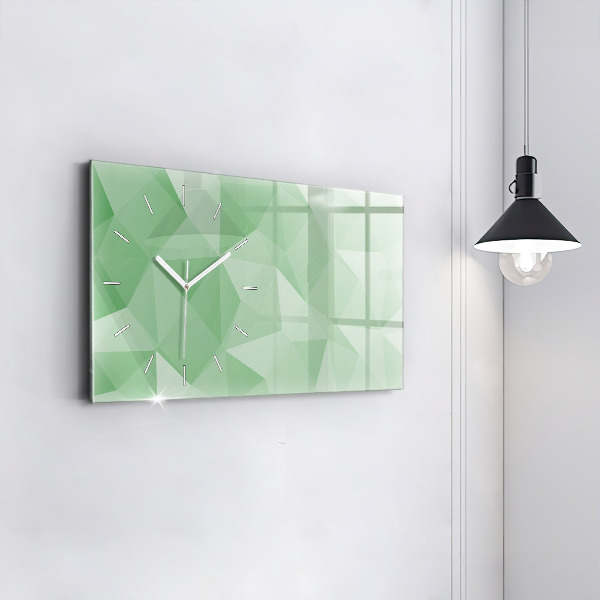 Horloge rectangulaire horizontale Triangles abstraits