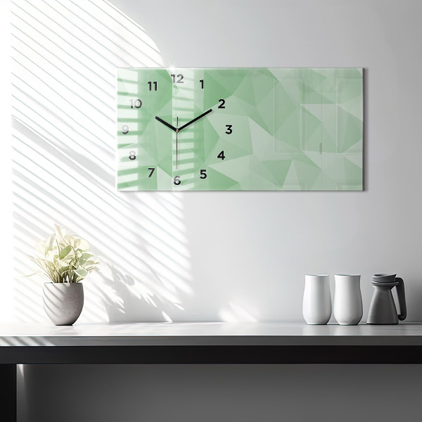 Horloge rectangulaire horizontale Triangles abstraits