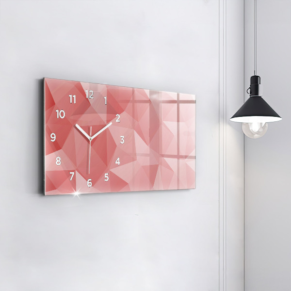 Horloge rectangulaire horizontale Triangles abstraits