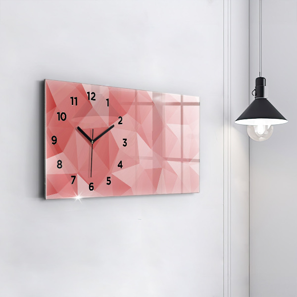 Horloge rectangulaire horizontale Triangles abstraits