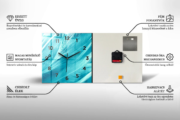 Horloge rectangulaire horizontale Papillon dans la prairie