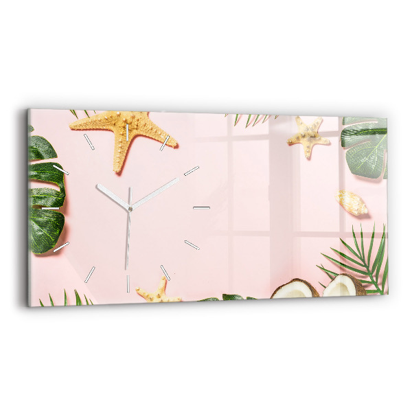 Horloge rectangulaire horizontale Ambiance estivale