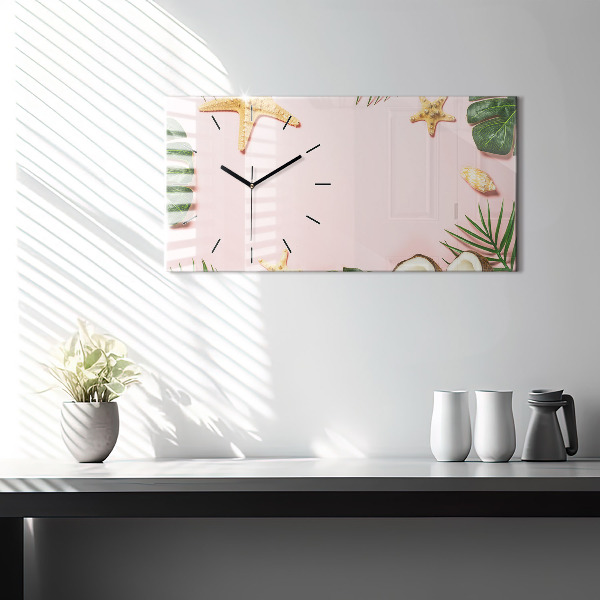 Horloge rectangulaire horizontale Ambiance estivale