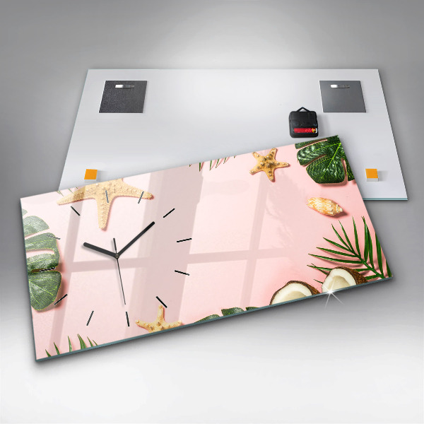 Horloge rectangulaire horizontale Ambiance estivale
