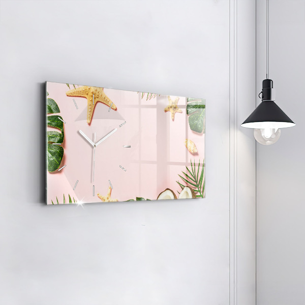 Horloge rectangulaire horizontale Ambiance estivale