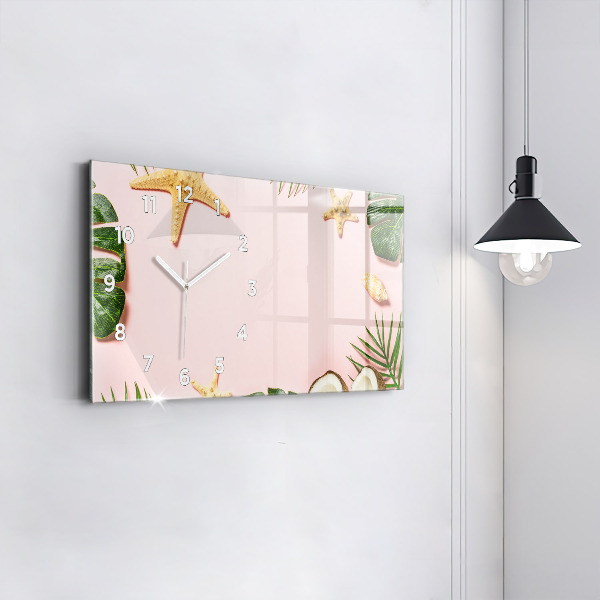 Horloge rectangulaire horizontale Ambiance estivale