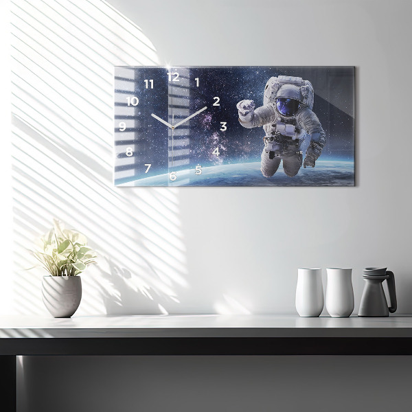 Horloge rectangulaire horizontale Astronaute