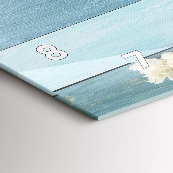 Horloge rectangulaire horizontale Planches, rayures et coque