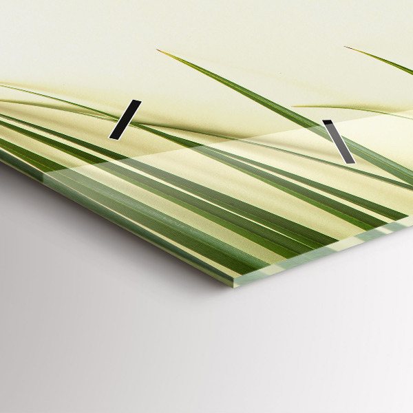 Horloge rectangulaire horizontale Feuilles de Monstera