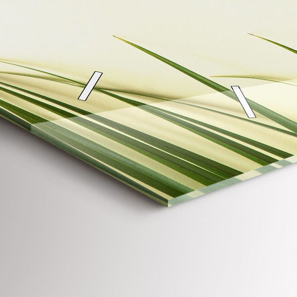 Horloge rectangulaire horizontale Feuilles de Monstera