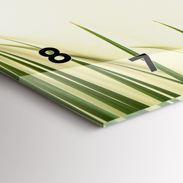 Horloge rectangulaire horizontale Feuilles de Monstera