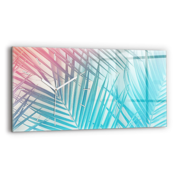 Horloge rectangulaire horizontale Palmier tropical