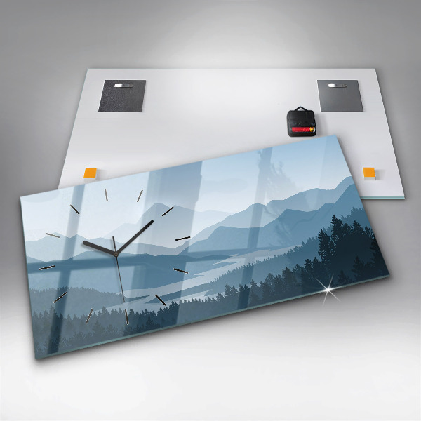 Horloge rectangulaire horizontale Paysage de montagne