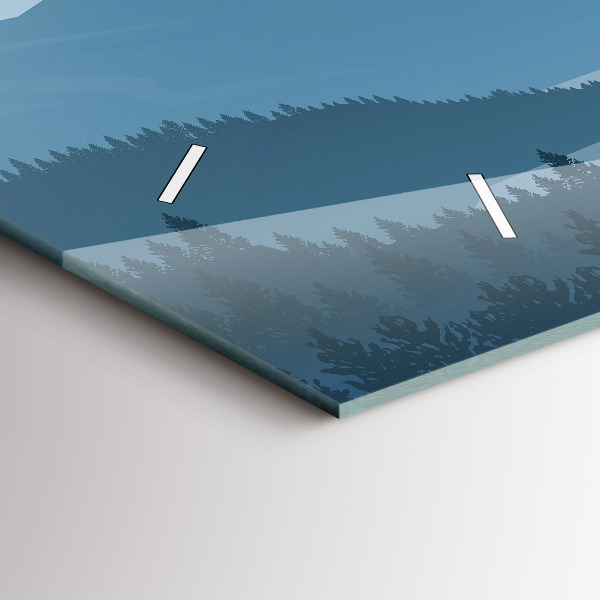 Horloge rectangulaire horizontale Paysage de montagne