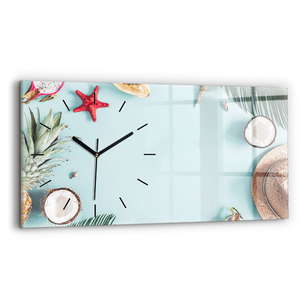 Horloge rectangulaire horizontale 'Composition d''été'