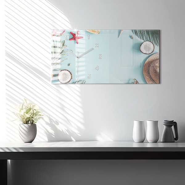 Horloge rectangulaire horizontale 'Composition d''été'