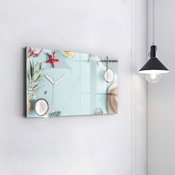 Horloge rectangulaire horizontale 'Composition d''été'