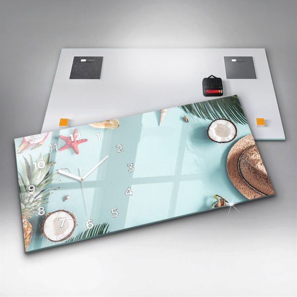 Horloge rectangulaire horizontale 'Composition d''été'