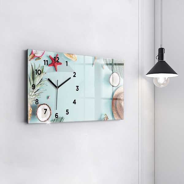 Horloge rectangulaire horizontale 'Composition d''été'