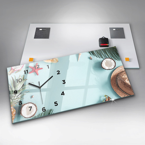 Horloge rectangulaire horizontale 'Composition d''été'