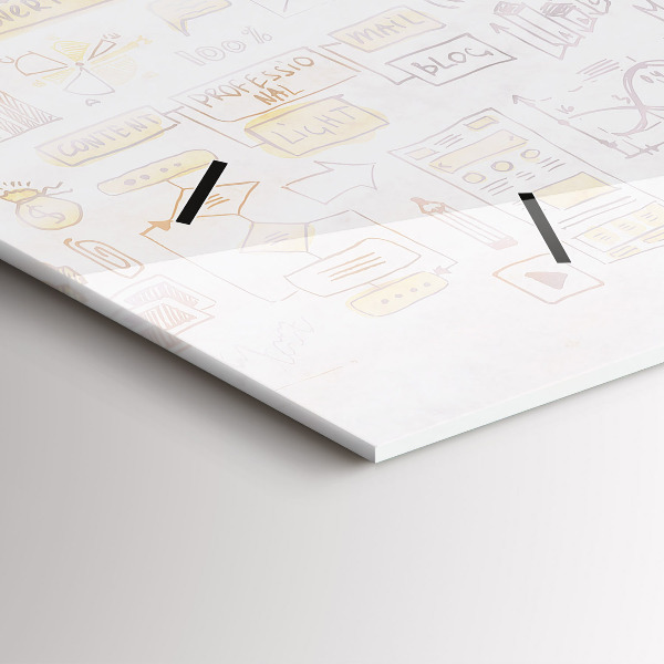 Horloge rectangulaire horizontale Cerveau abstrait