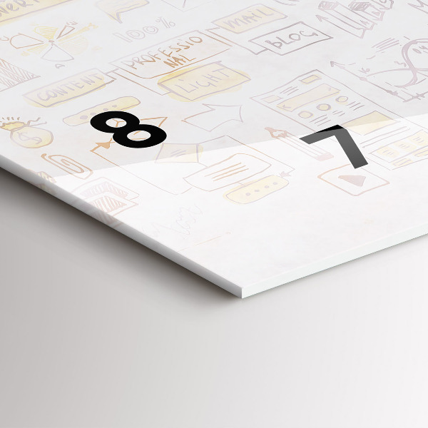 Horloge rectangulaire horizontale Cerveau abstrait