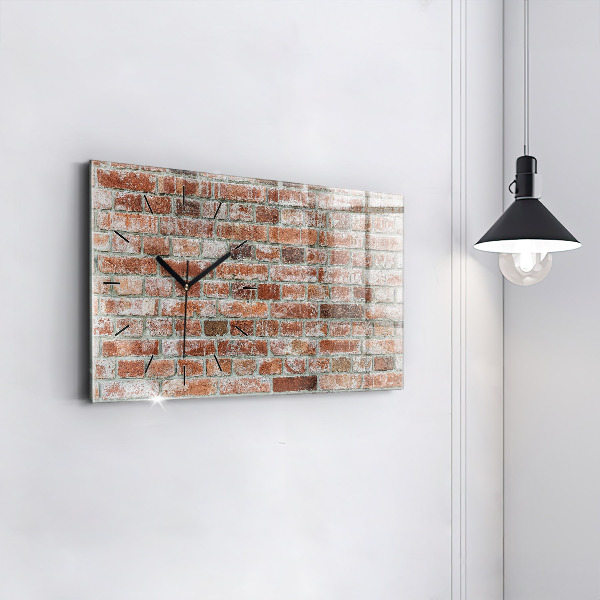 Horloge rectangulaire horizontale Mur de briques